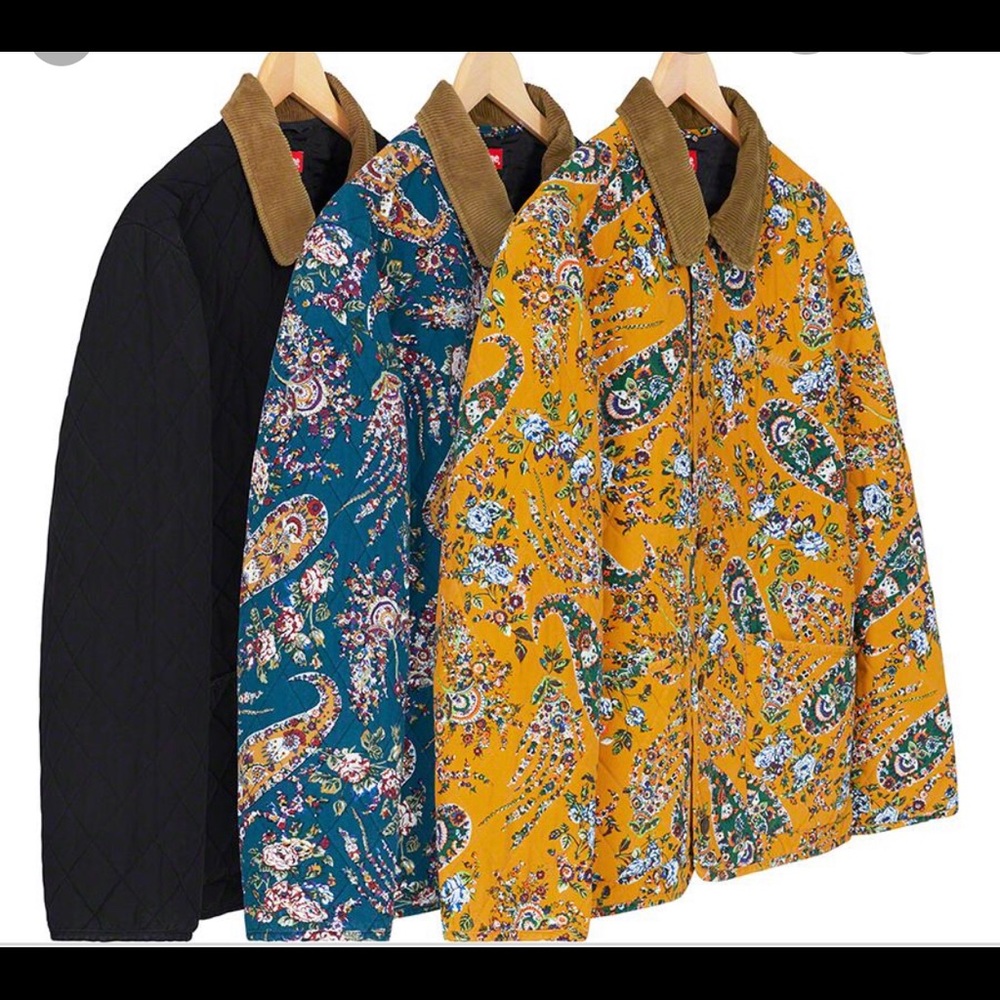 Supreme quilted paisley jacket